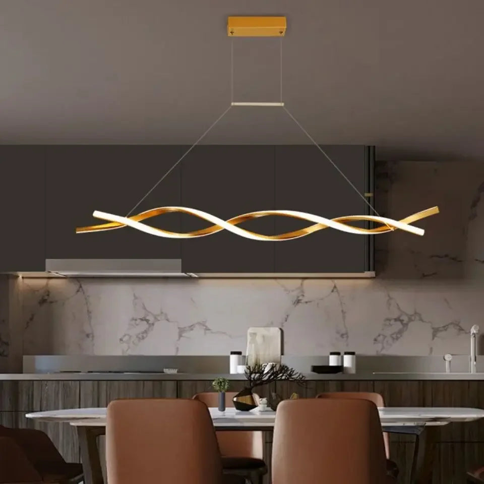 lustre led rotatif moderne à intensité variable pour éclairage décoratif - vue 5 sur 12