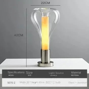 lampe à poser nordique moderne en verre design élégant pour décoration - vue 10 sur 10