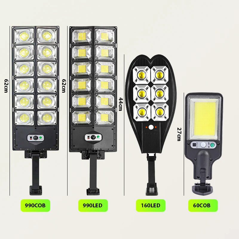 lampadaire solaire 600000 lumens avec capteur de mouvement étanche - vue 5 sur 11