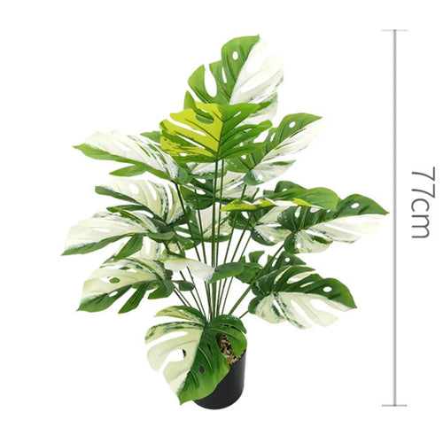 plantes artificielles grandes feuilles décoratives pour intérieur et bureau