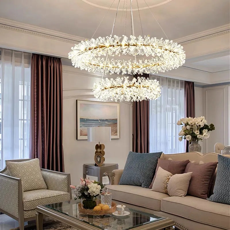 lustre en cristal moderne pour un éclairage intérieur élégant