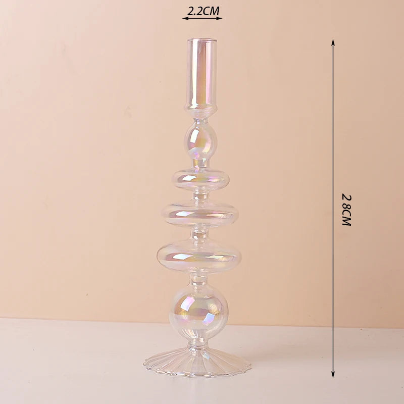 bougeoirs en verre romantiques pour mariage et décoration intérieure - vue 10 sur 13
