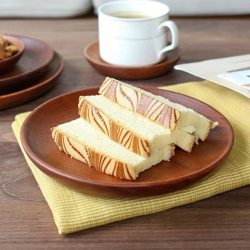 Assiettes plates bois artisanales style rustique service table