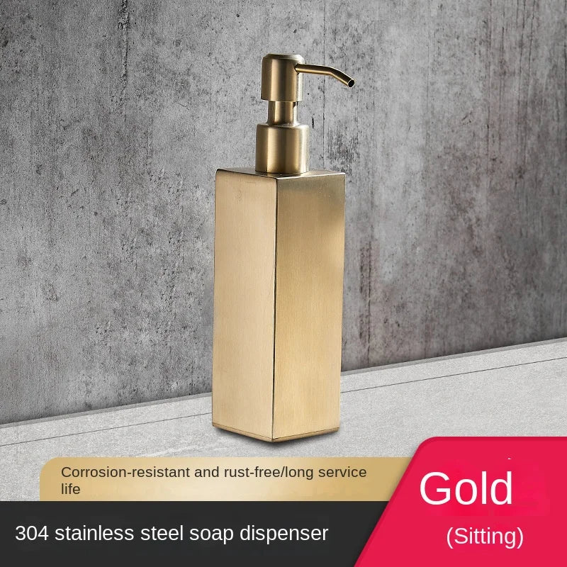 distributeur de savon mural en acier inoxydable 200 ml accessoires salle de bain - vue 9 sur 21