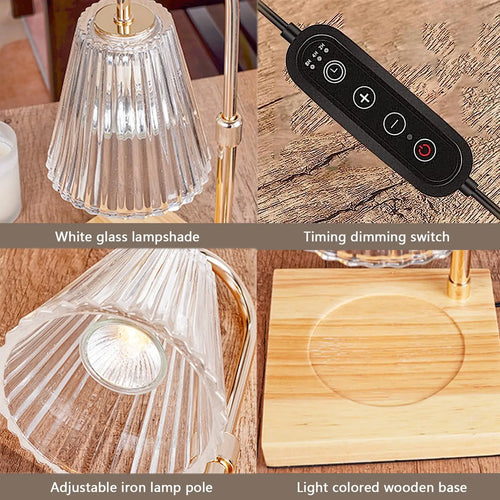 Lampe bureau chauffe-bougie minuterie intensité variable - vue 6 sur 6