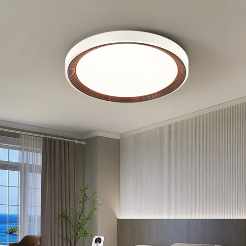 plafonnier moderne en noyer simple pour chambre principale - vue 5 sur 12