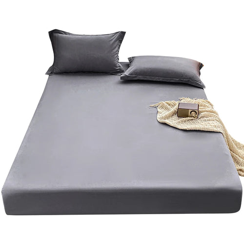 Premium Solid Color Brushed Fitted Sheet,Ultra-Soft Sateen Weave for Cozy Nights - Hypoallergenic and Easy Care Bedding - vue 10 sur 13