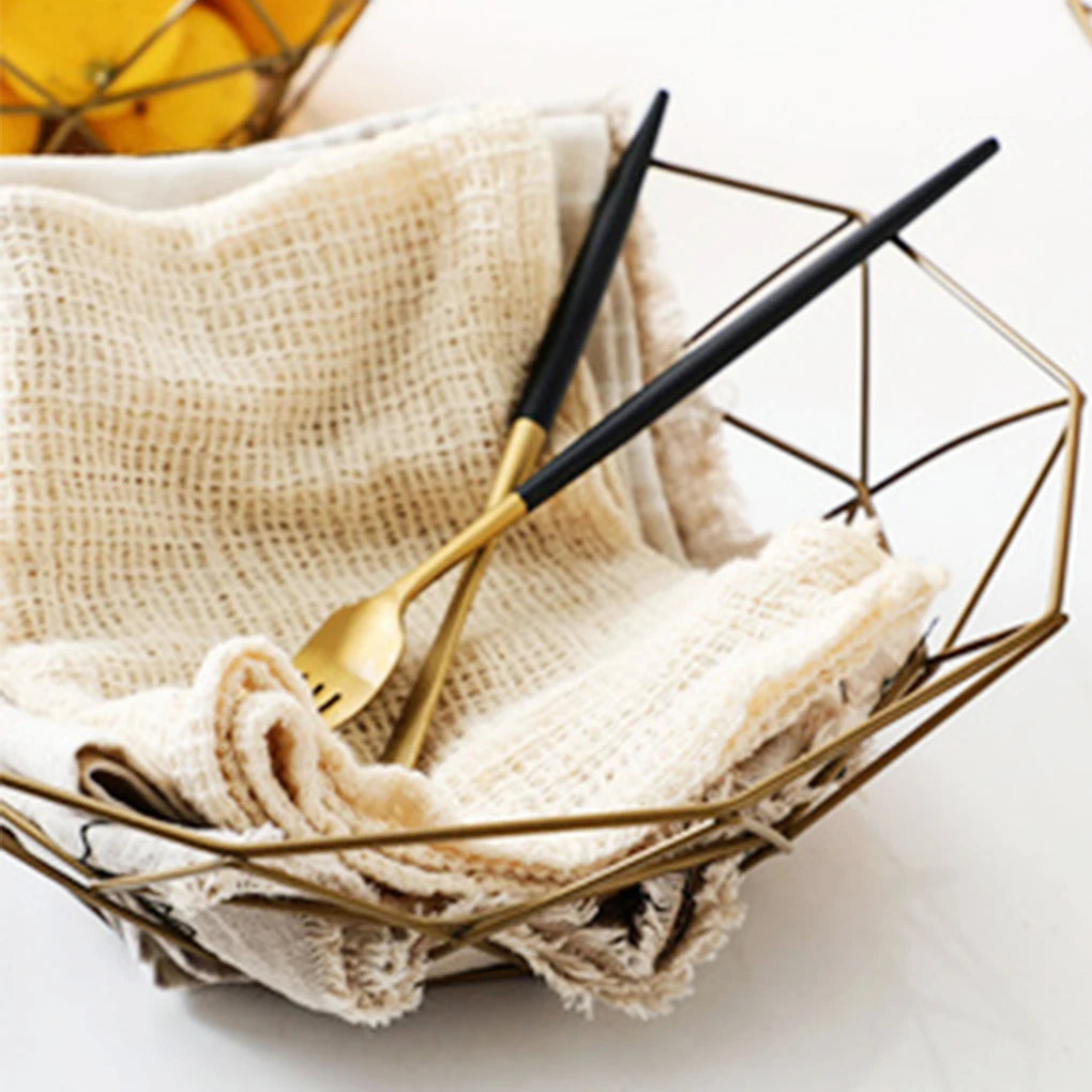 panier à fruits en fer tissé pour décoration de cuisine - vue 5 sur 8