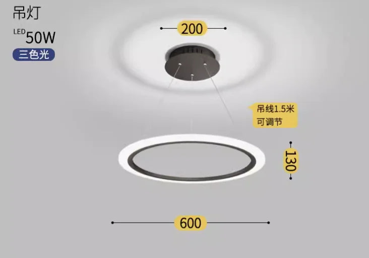 Modern minimalist chandelier nordic creative pendant light - vue 10 sur 11