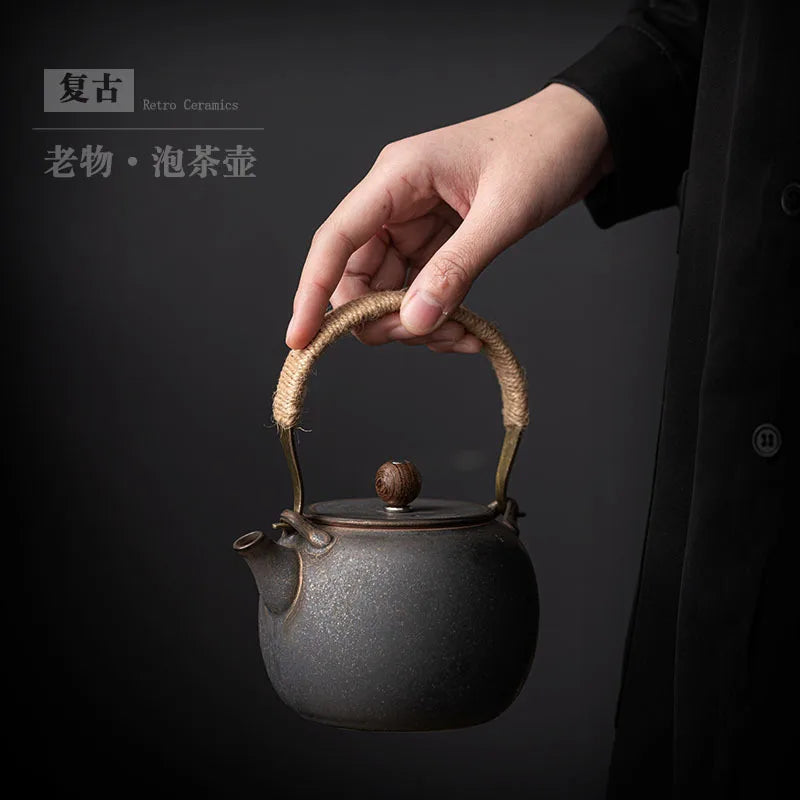 Service à thé kung fu japonais céramique rétro - vue 5 sur 6