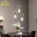 Italian design gold glass pendant light minimalist indoor lighting