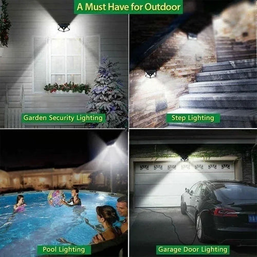 lot de lampes solaires à led avec capteur de mouvement pour jardin