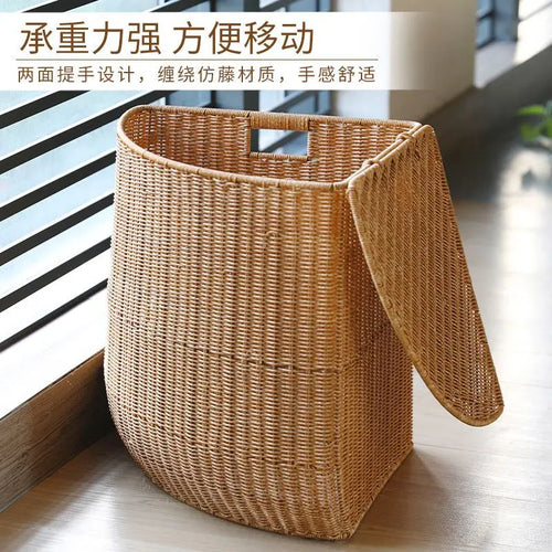 panier dangle tissé pour linge et rangement maison