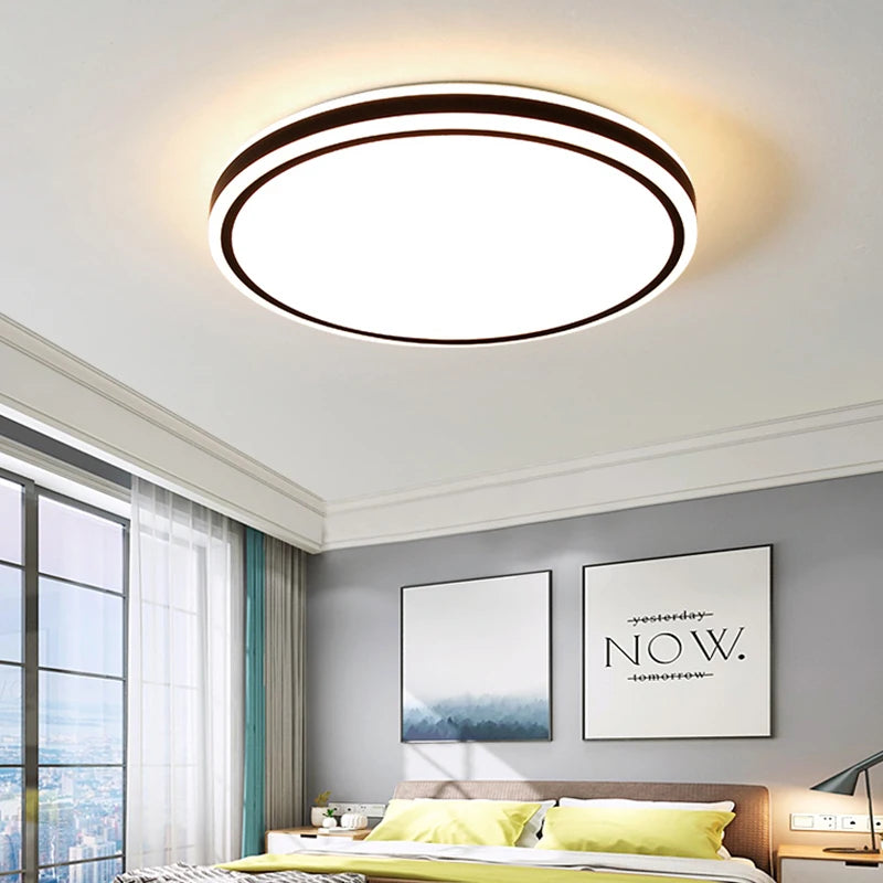 encastré led ambiance moderne ronde nordique lampes - vue 5 sur 10