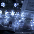 guirlande lumineuse de noël à led flocons de neige décorations festives