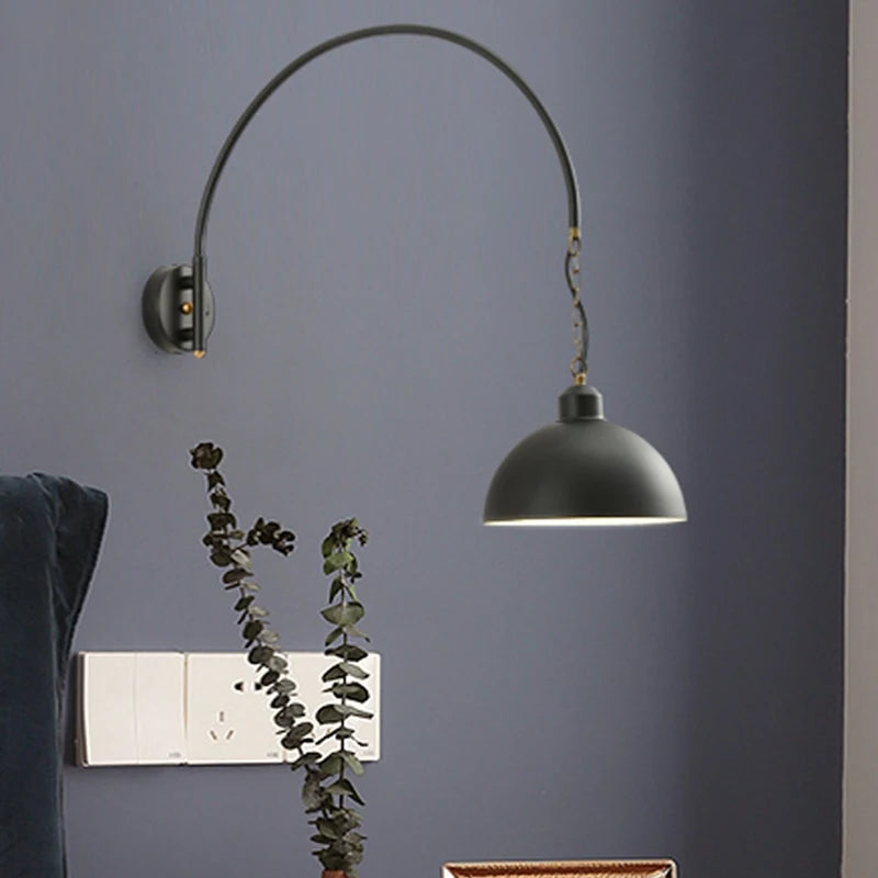 Long Pole Wall Lamps Industrial Vintage Living Room Wall Light Long Swing Arm Restaurant Dining Table Wall Mount Lights Black - vue 4 sur 14