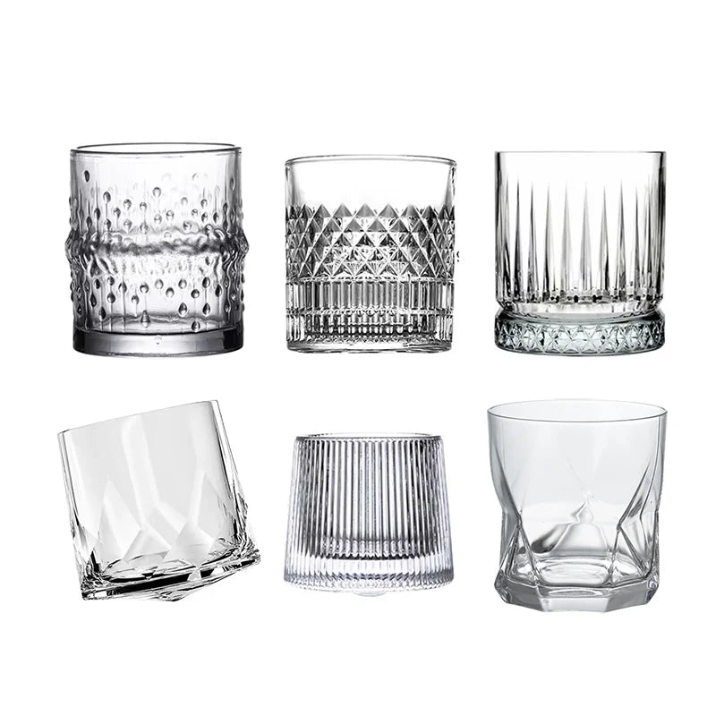 Verres a whisky old fashioned style cristal relief