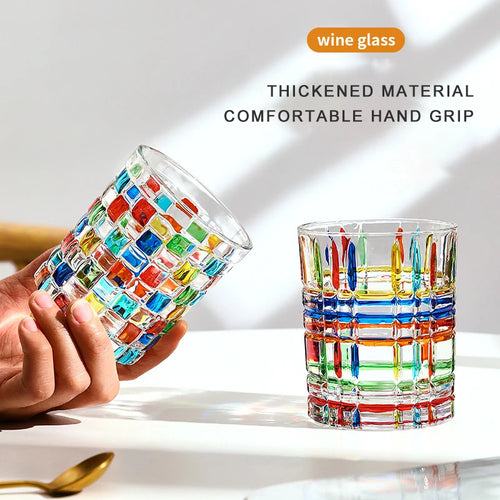 Verres cristal relief style vintage europeen 300 ml