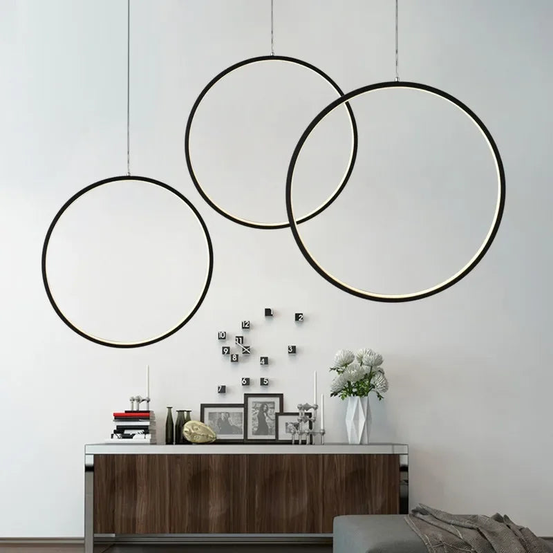 suspension circulaire à led pour intérieur moderne - vue 4 sur 8