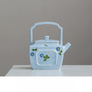 Théière marguerite peinte main porcelaine filtre kung fu
