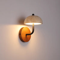 applique murale led vintage en forme de champignon en pierre naturelle