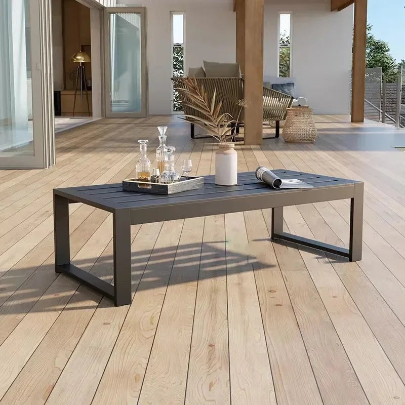 canapés de jardin en aluminium étanche mobilier extérieur combiné - vue 11 sur 18