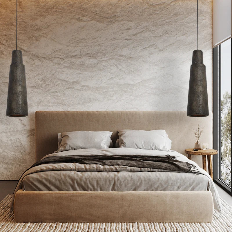 lustre led wabi sabi nordique pour restaurant et bar - vue 5 sur 9
