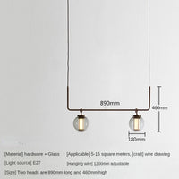 suspension en verre minimaliste pour bar et restaurant