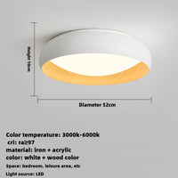 lampe minimaliste japonaise rétro circulaire anti éblouissement éclairage doux