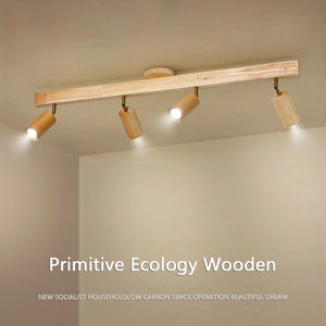 Modern wooden LED ceiling light for elegant interiors