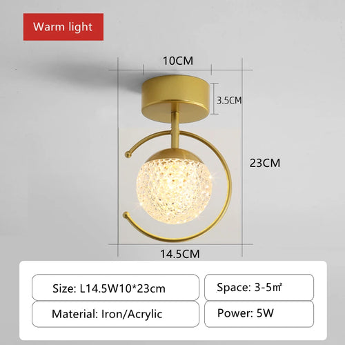 plafonnier led acrylique éclairage luxe intérieur gradation continue - vue 10 sur 10