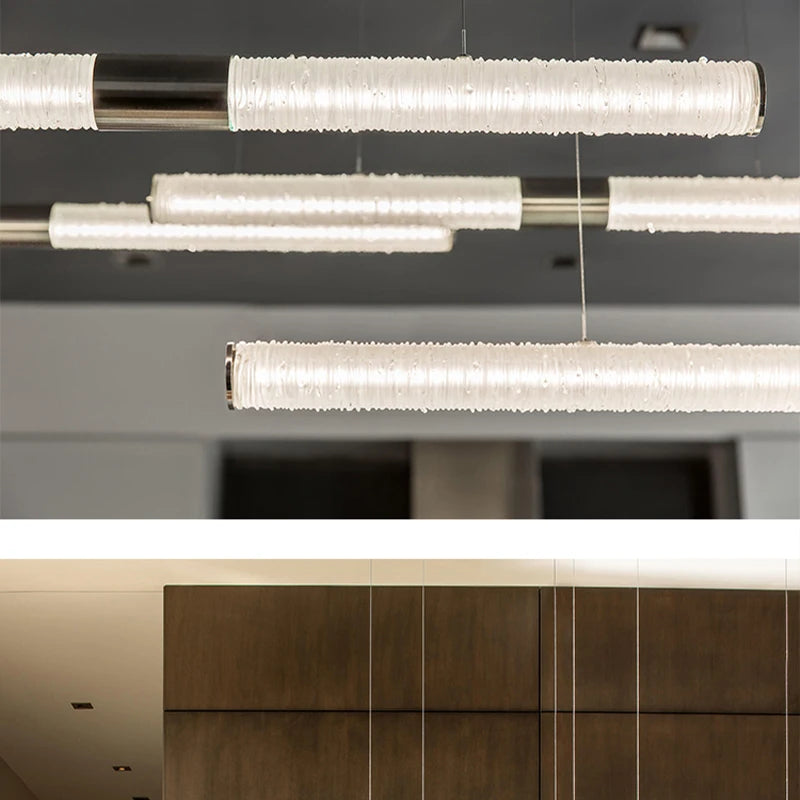 suspension en bois design nordique moderne led gradable - vue 7 sur 8