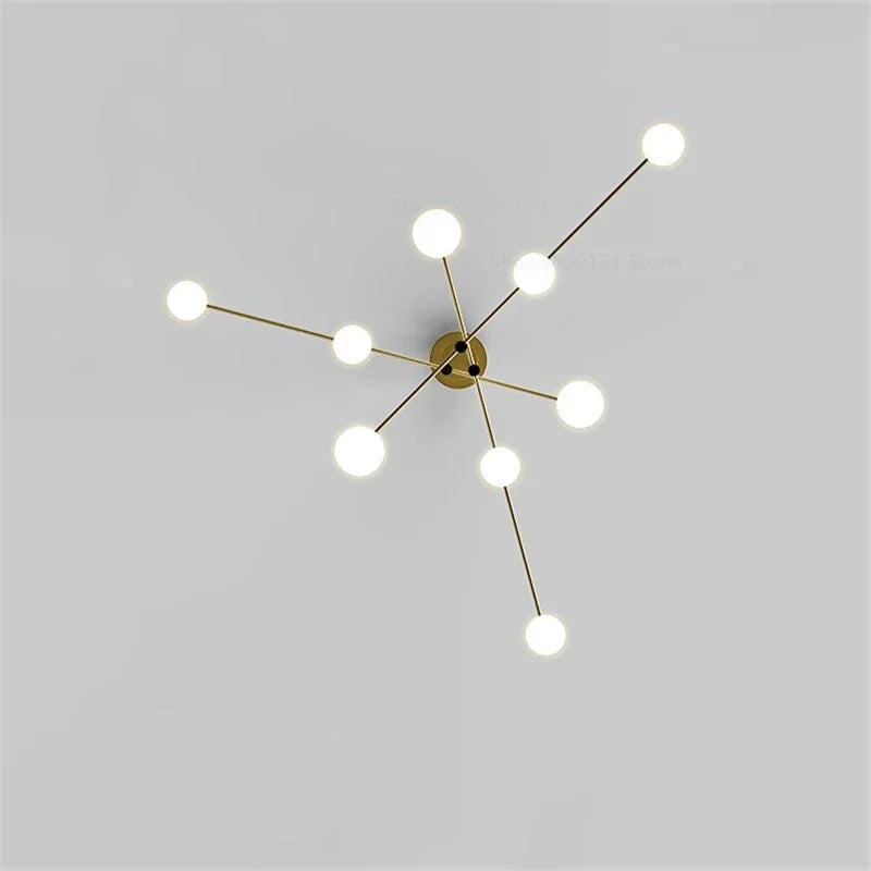 lustre led moderne youlaike en verre pour salon cuisine - vue 7 sur 12