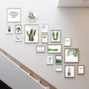 Minimalist Wooden Staircase Photo Wall Frame Set, Nordic Style, Gallery Wall Decor, Hallway Photo Frames and Background