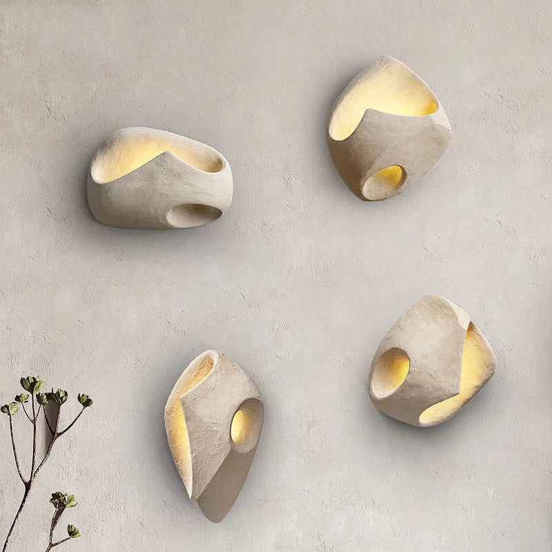 applique murale nordique wabi sabi en ciment design créatif pour décoration - vue 3 sur 14