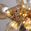 lustre en verre nordique de luxe en cristal moderne