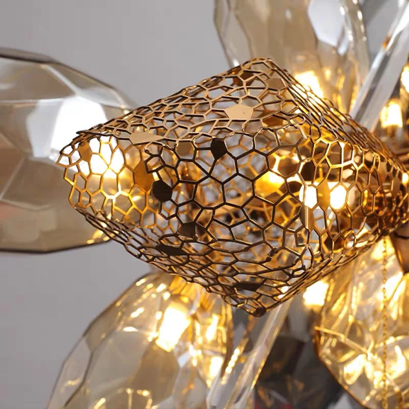 lustre en verre nordique de luxe en cristal moderne - vue 11 sur 14