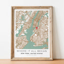 carte de ville personnalisée pour un cadeau romantique unique