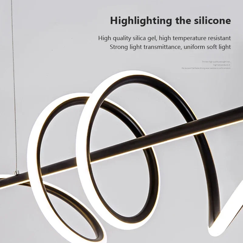 suspension moderne à led pour décoration intérieure élégante - vue 6 sur 8