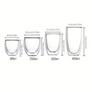 Tasses expresso verre double paroi isolante design moderne