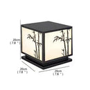 Vintage square waterproof outdoor post lamp for garden and terrace