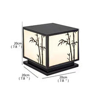 Vintage square waterproof outdoor post lamp for garden and terrace