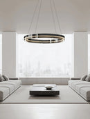 Modern Italian minimalist circular glass pendant light