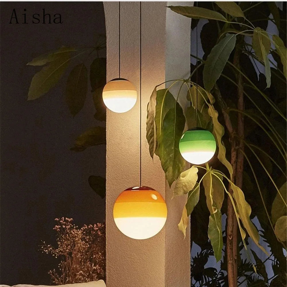 suspension en verre style nordique pour intérieur décoratif 2024 - vue 4 sur 12
