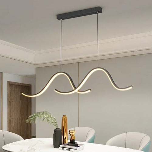 Minimalist Nordic chandelier with creative starry sky lighting - vue 3 sur 10