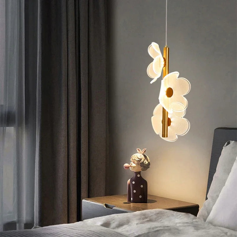 lampe de chevet moderne en forme de fleur créative - vue 5 sur 8