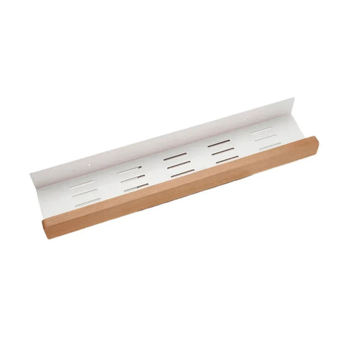 Bathroom Storage Shelves，Wooden bathroom Rack Wall-Mounted Punch-Free, Seasoning Board shower Storage Rack，bath shelf organizer - vue 9 sur 8