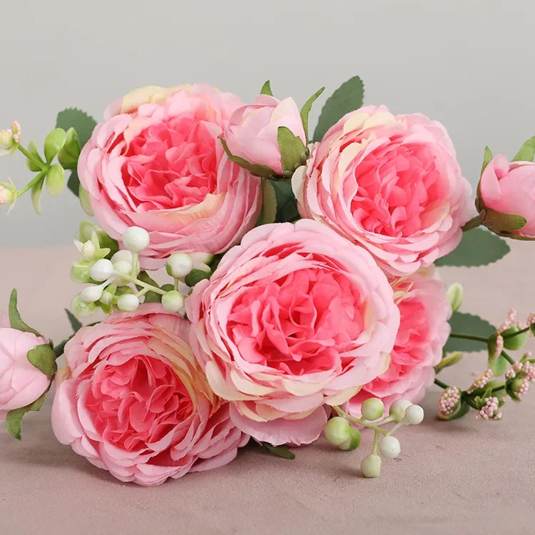 petit bouquet de fleurs artificielles pour décoration printanière et mariage - vue 27 sur 37