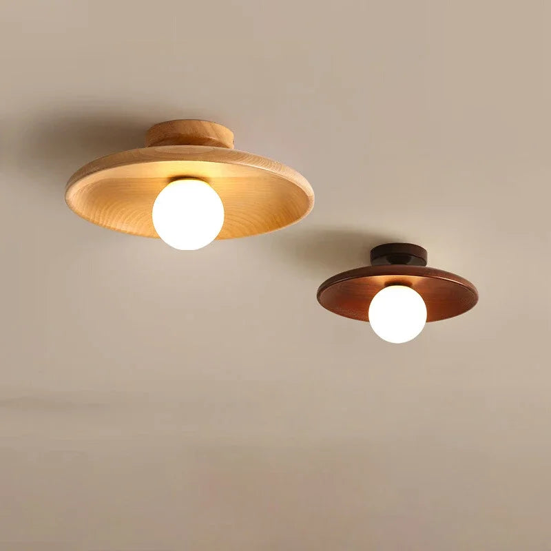 lampe de plafond led en bois moderne suspendue