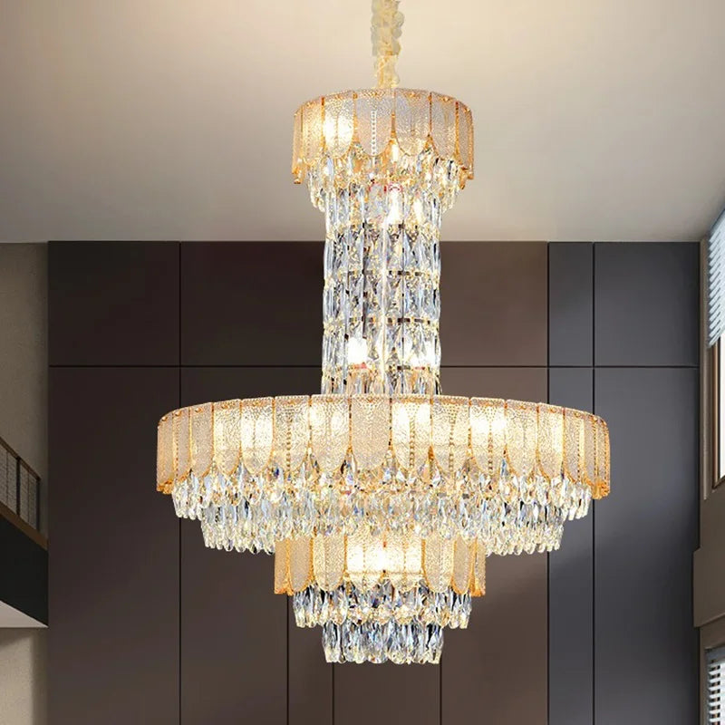lustre en cristal de luxe pour hôtel et villa - vue 4 sur 24